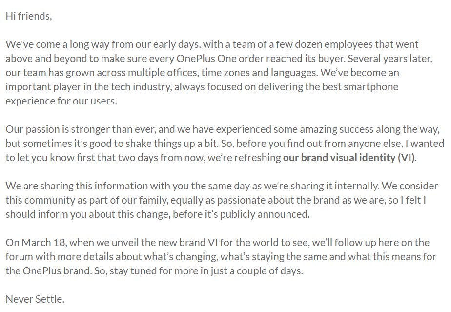 One Plus New Logo Forum Post